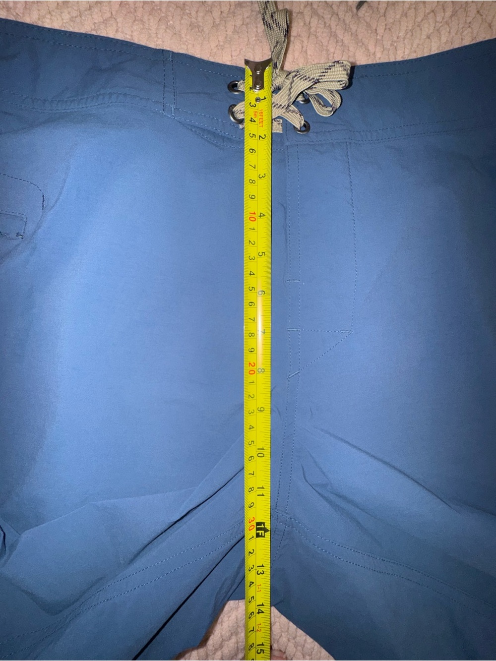 Patagonia Stretch Wavefarer Board Shorts Men’s 33 Blue Surf Swim - Picture 4 of 12